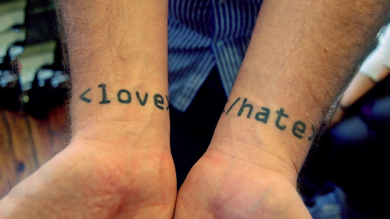 татуировака любовь ненависть